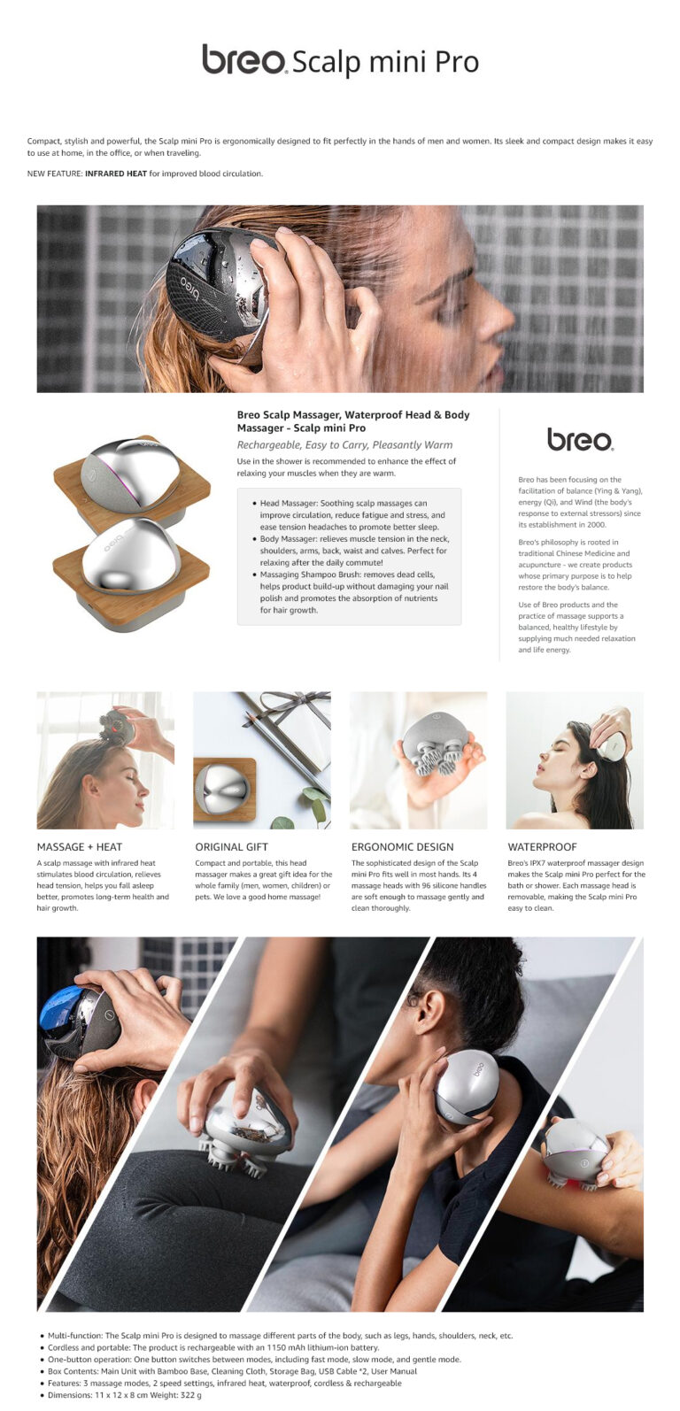 Breo iNeck3 Pro Neck and Shoulder Massager | App and Bluetooth Controlled |  Thermostatic Heat